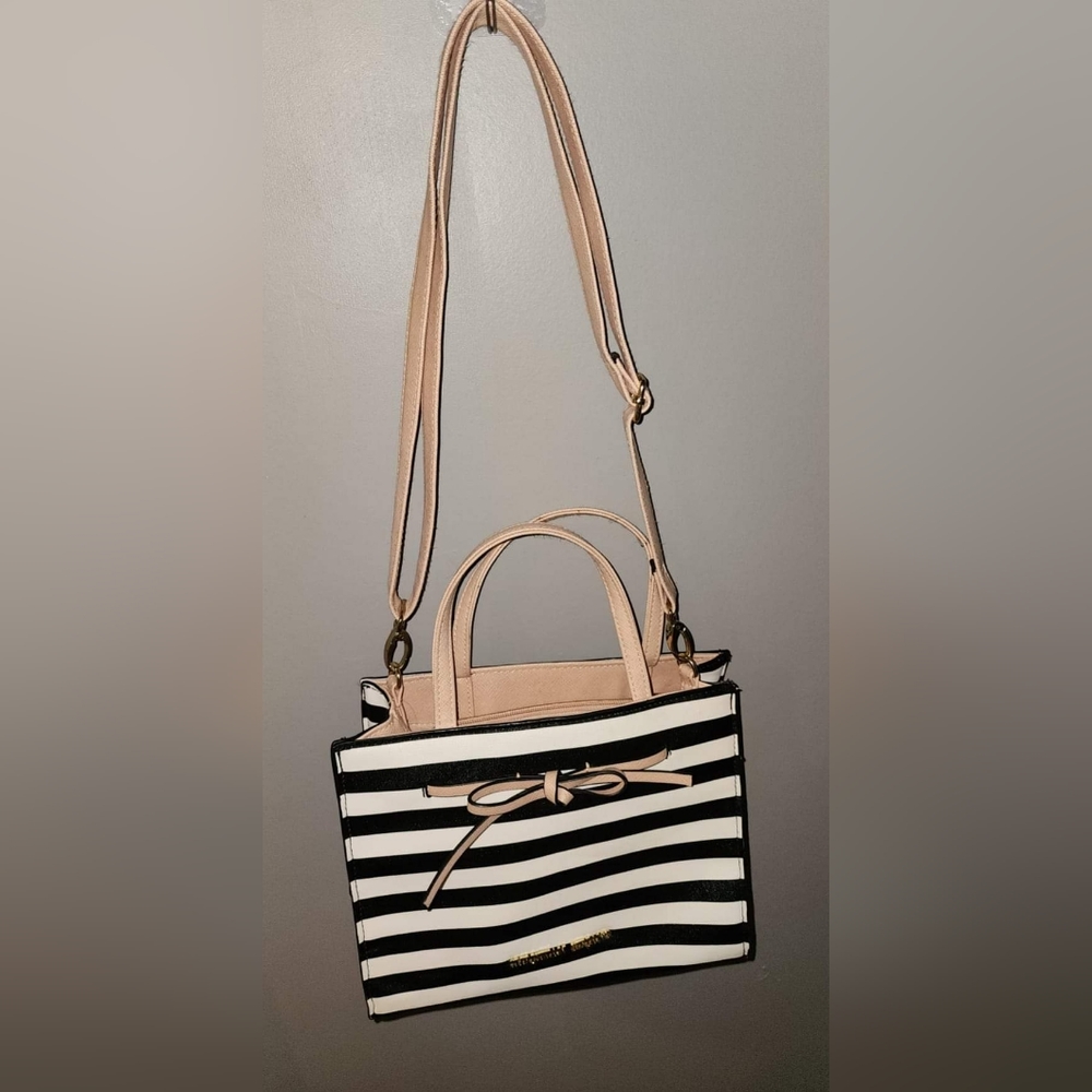 Christian Siriano Black & White Stripped Purse